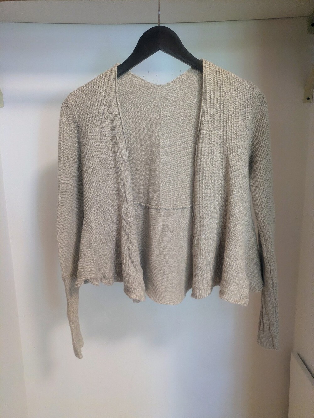 Eileen Fisher Tan open front linen cardigan